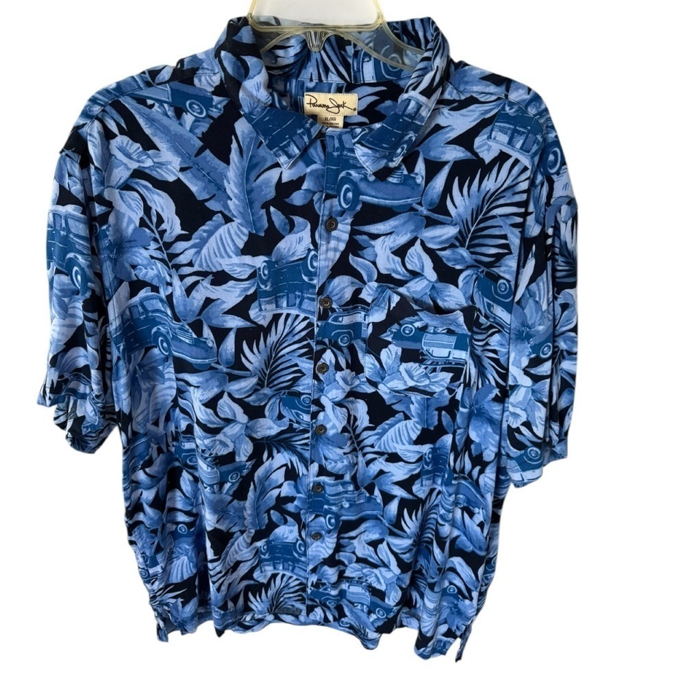 Panama Jack Hawaiian Short Sleeve Shirt Blue XL